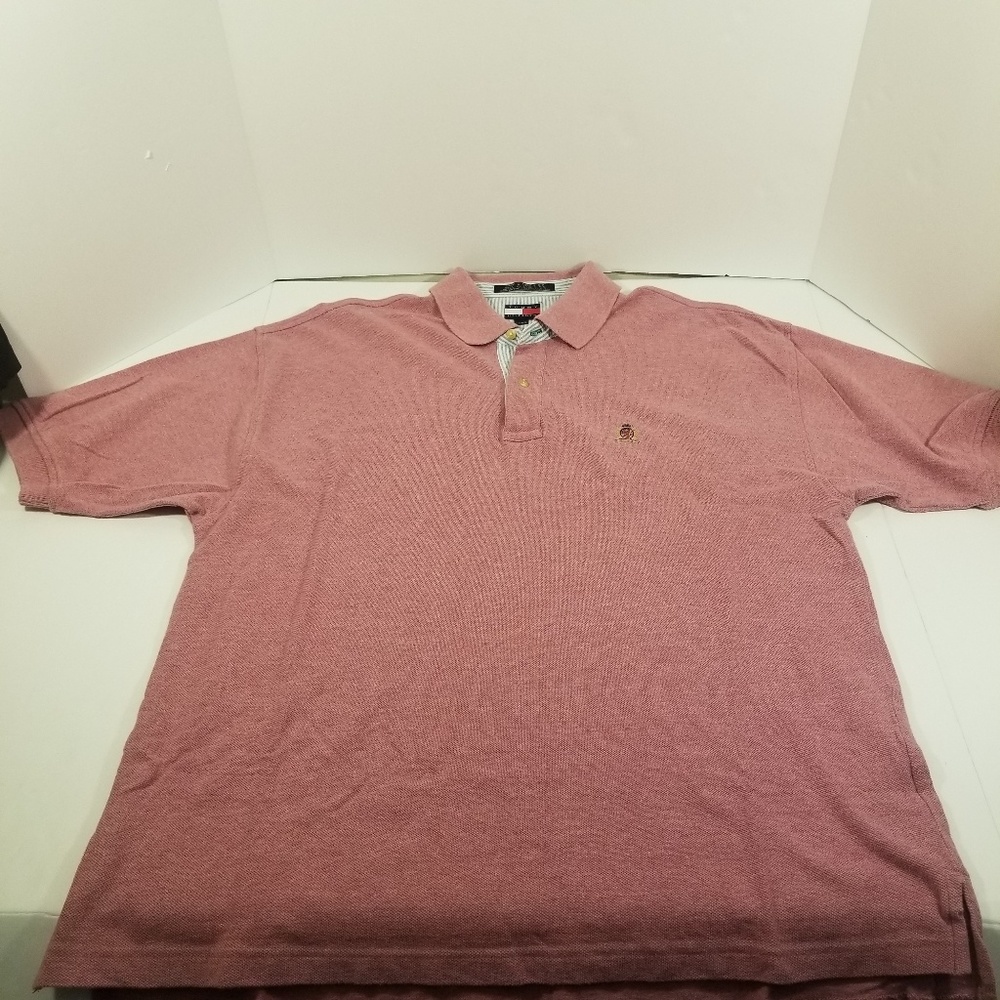 VINTAGE TOMMY HILFIGER ROSE COLORED POLO